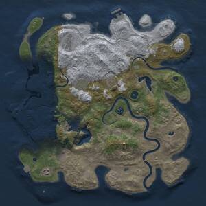 Thumbnail Rust Map: Procedural Map, Size: 4000, Seed: 1355668254, 14 Monuments