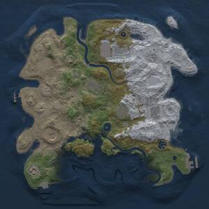 Thumbnail Rust Map: Procedural Map, Size: 3750, Seed: 2089886536, 16 Monuments
