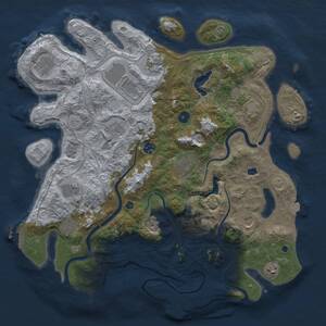 Thumbnail Rust Map: Procedural Map, Size: 4250, Seed: 605992199, 17 Monuments