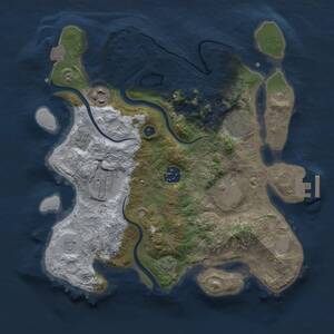 Thumbnail Rust Map: Procedural Map, Size: 3000, Seed: 862959218, 11 Monuments