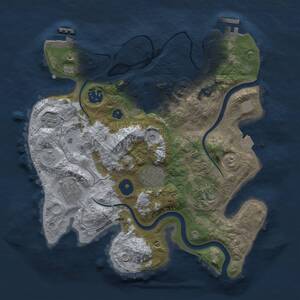 Thumbnail Rust Map: Procedural Map, Size: 3000, Seed: 1868910976, 12 Monuments
