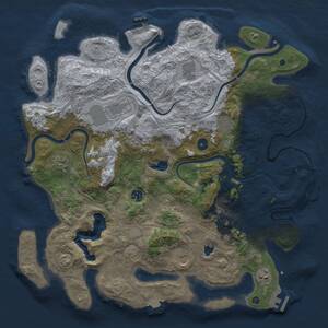 Thumbnail Rust Map: Procedural Map, Size: 4250, Seed: 241327067, 14 Monuments
