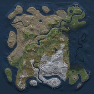 Thumbnail Rust Map: Procedural Map, Size: 4250, Seed: 1195146761, 17 Monuments