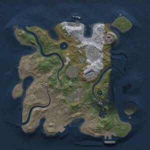 Thumbnail Rust Map: Procedural Map, Size: 2899, Seed: 908809, 11 Monuments