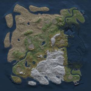 Thumbnail Rust Map: Procedural Map, Size: 4500, Seed: 369822764, 16 Monuments