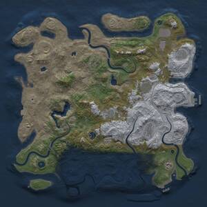 Thumbnail Rust Map: Procedural Map, Size: 4500, Seed: 2321590, 16 Monuments