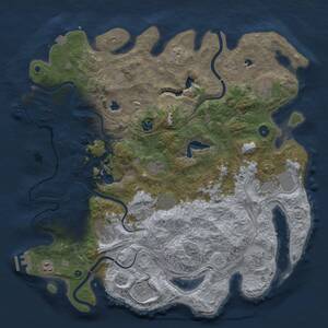 Thumbnail Rust Map: Procedural Map, Size: 4500, Seed: 94353218, 16 Monuments
