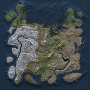 Thumbnail Rust Map: Procedural Map, Size: 4000, Seed: 1022920339, 16 Monuments