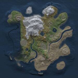 Thumbnail Rust Map: Procedural Map, Size: 2800, Seed: 830063659, 11 Monuments
