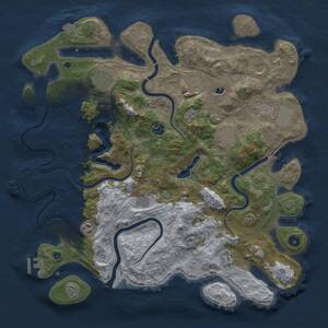 Thumbnail Rust Map: Procedural Map, Size: 4250, Seed: 13340701, 16 Monuments