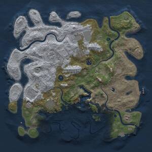 Thumbnail Rust Map: Procedural Map, Size: 4121, Seed: 459033538, 14 Monuments