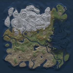 Thumbnail Rust Map: Procedural Map, Size: 4500, Seed: 223690388, 17 Monuments
