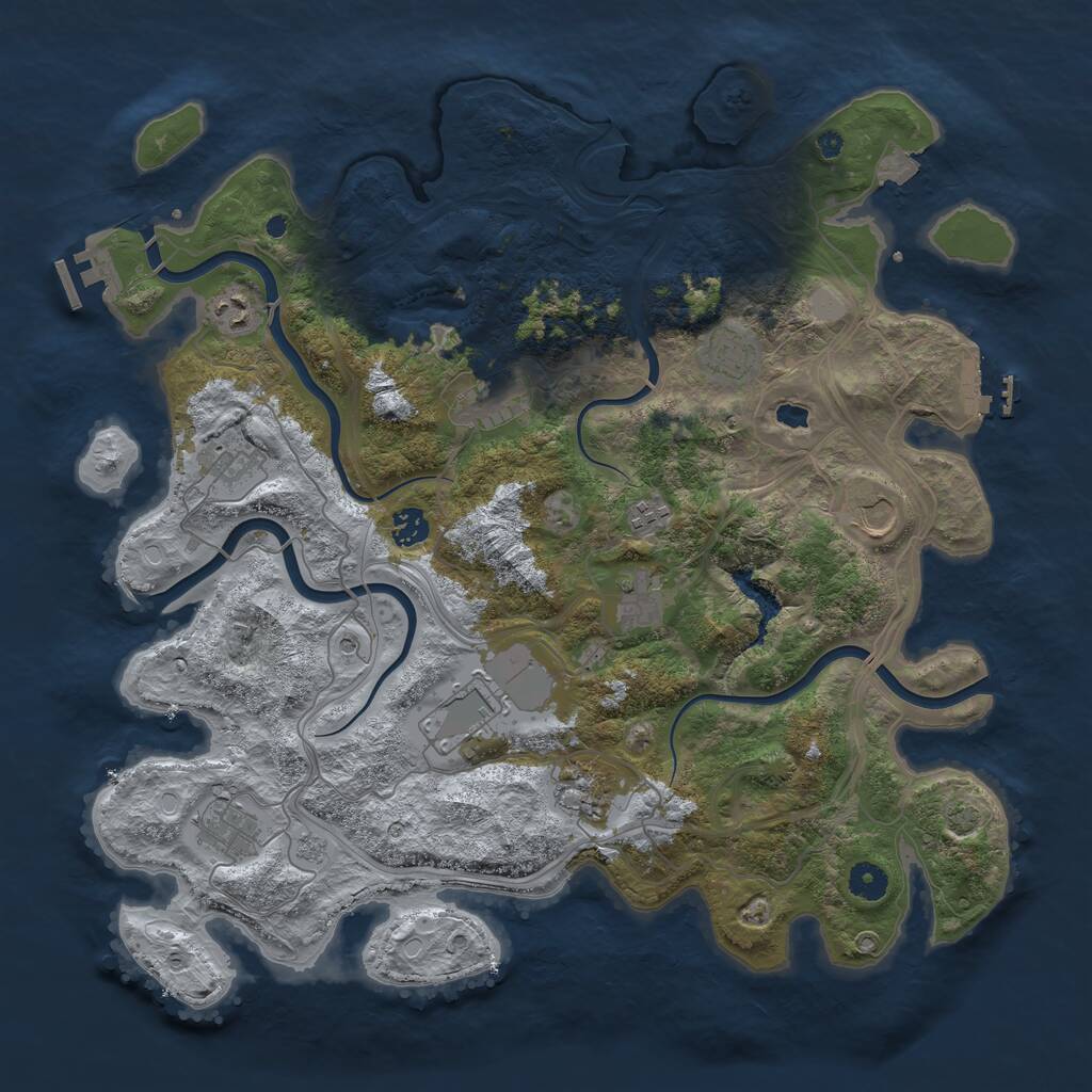 Rust Map: Procedural Map, Size: 4250, Seed: 1525776693, 17 Monuments