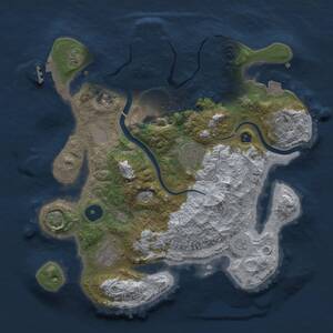 Thumbnail Rust Map: Procedural Map, Size: 3000, Seed: 115014053, 10 Monuments
