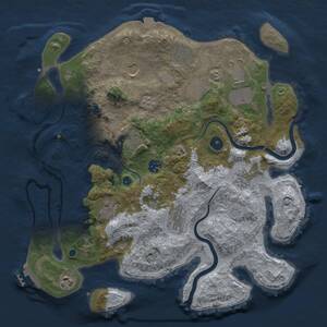 Thumbnail Rust Map: Procedural Map, Size: 3750, Seed: 1798133308, 17 Monuments