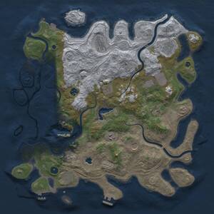 Thumbnail Rust Map: Procedural Map, Size: 4250, Seed: 499718684, 16 Monuments