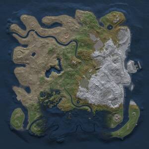 Thumbnail Rust Map: Procedural Map, Size: 4000, Seed: 32820951, 16 Monuments