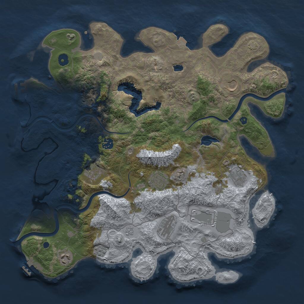 Rust Map: Procedural Map, Size: 4000, Seed: 595800089, 15 Monuments