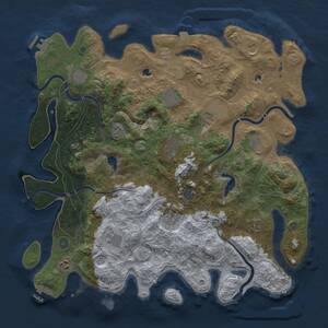 Thumbnail Rust Map: Procedural Map, Size: 4500, Seed: 707561724, 17 Monuments