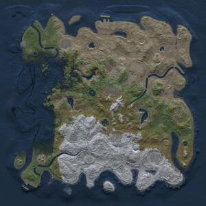 Thumbnail Rust Map: Procedural Map, Size: 4500, Seed: 707561724, 17 Monuments
