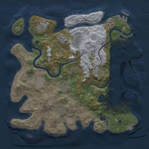 Thumbnail Rust Map: Procedural Map, Size: 3750, Seed: 696005374, 16 Monuments