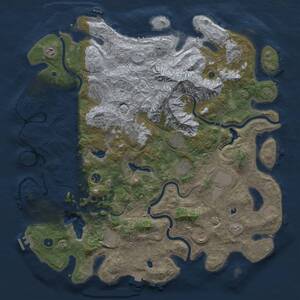 Thumbnail Rust Map: Procedural Map, Size: 5000, Seed: 429040098, 17 Monuments