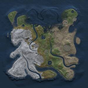 Thumbnail Rust Map: Procedural Map, Size: 3100, Seed: 1338350975, 12 Monuments