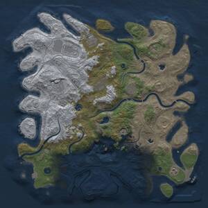 Thumbnail Rust Map: Procedural Map, Size: 4500, Seed: 199921620, 15 Monuments