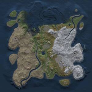 Thumbnail Rust Map: Procedural Map, Size: 3500, Seed: 104162026, 14 Monuments