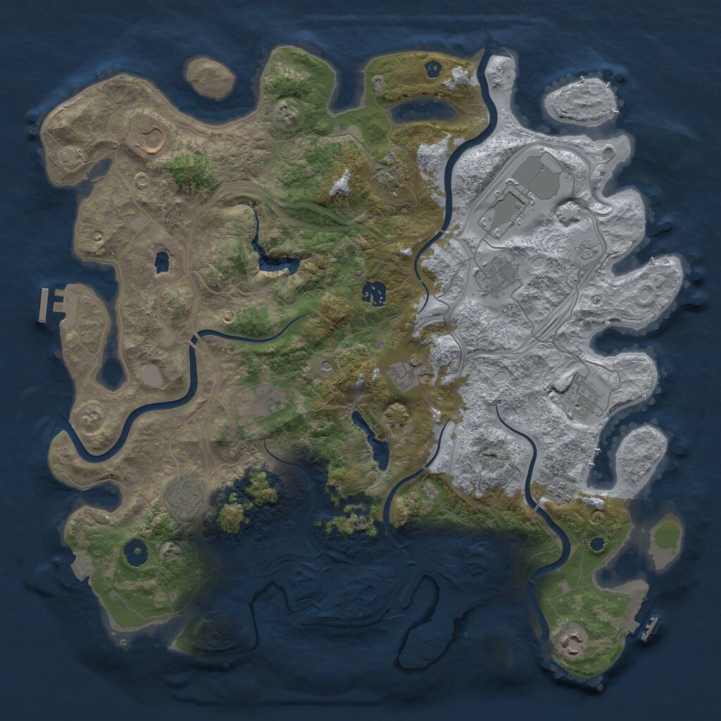 Rust Map: Procedural Map, Size: 4250, Seed: 1621480377, 17 Monuments