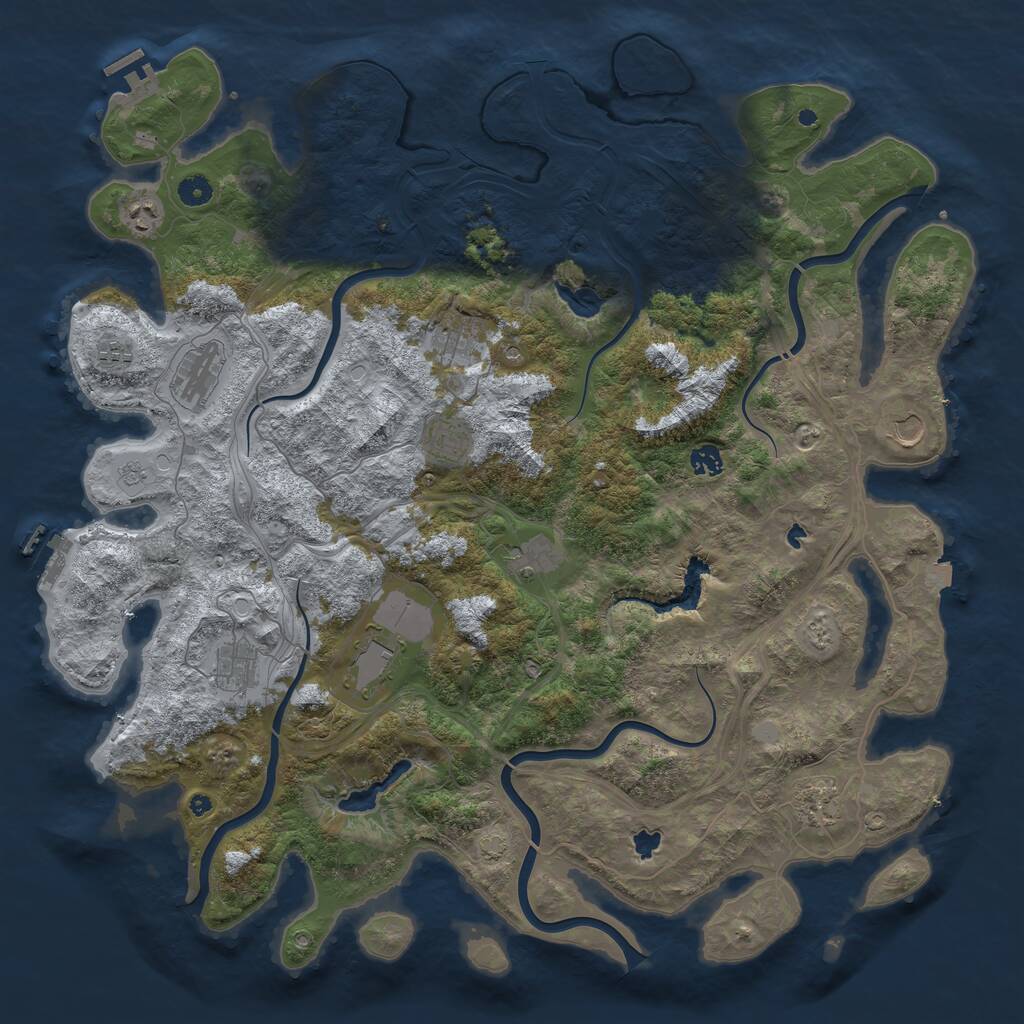 Rust Map: Procedural Map, Size: 4750, Seed: 17042026, 17 Monuments