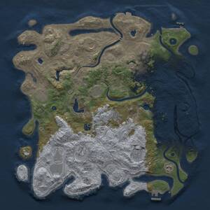 Thumbnail Rust Map: Procedural Map, Size: 4500, Seed: 1617080177, 17 Monuments