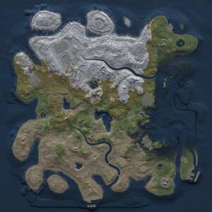 Thumbnail Rust Map: Procedural Map, Size: 4000, Seed: 60760345, 16 Monuments