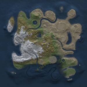 Thumbnail Rust Map: Procedural Map, Size: 3000, Seed: 758315608, 10 Monuments