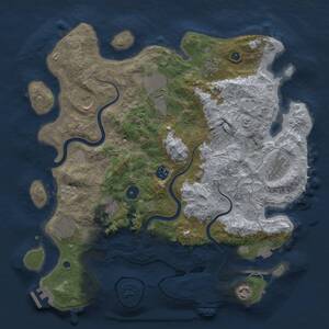 Thumbnail Rust Map: Procedural Map, Size: 3800, Seed: 1997863537, 16 Monuments