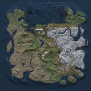 Thumbnail Rust Map: Procedural Map, Size: 4250, Seed: 982346879, 17 Monuments