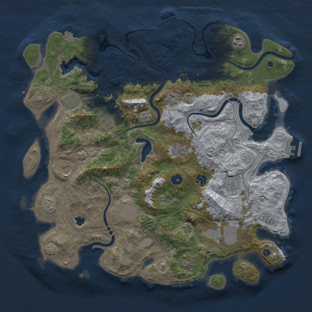 Rust Map: Procedural Map, Size: 4250, Seed: 982346879, 17 Monuments
