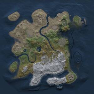 Thumbnail Rust Map: Procedural Map, Size: 3000, Seed: 74435, 12 Monuments