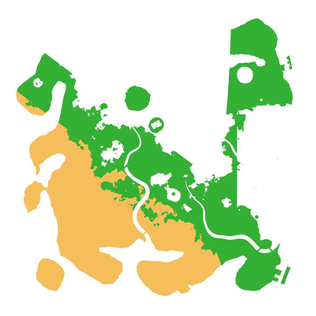 Biome Rust Map: Procedural Map, Size: 3500, Seed: 826707733