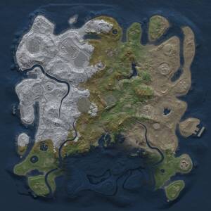 Thumbnail Rust Map: Procedural Map, Size: 4000, Seed: 1722588192, 16 Monuments