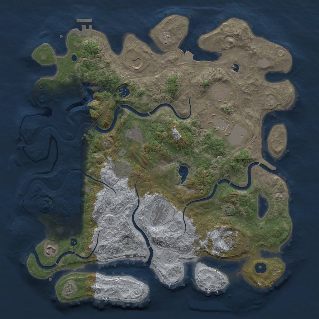 Rust Map: Procedural Map, Size: 4250, Seed: 1877089288, 15 Monuments