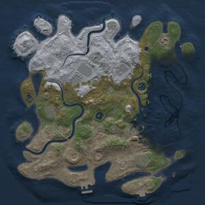 Thumbnail Rust Map: Procedural Map, Size: 3900, Seed: 45699, 14 Monuments