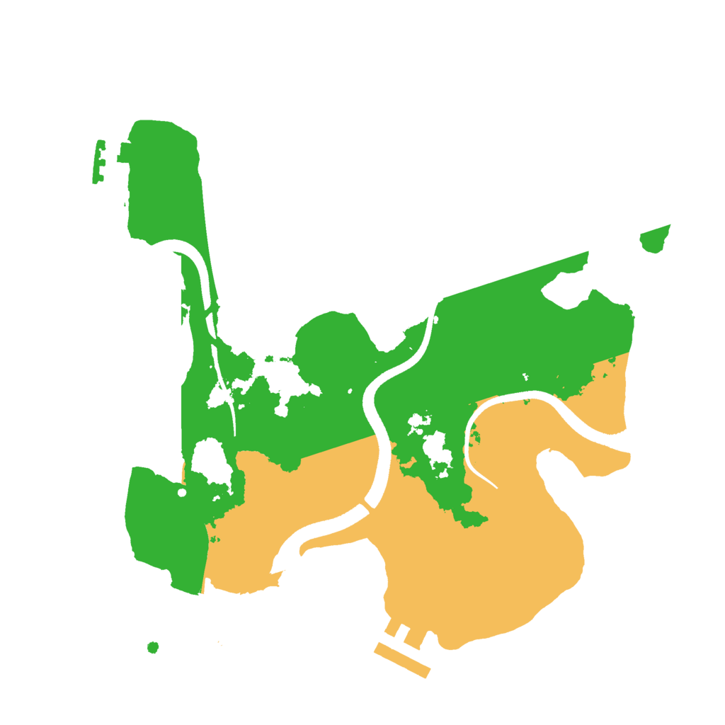 Biome Rust Map: Procedural Map, Size: 2500, Seed: 116233