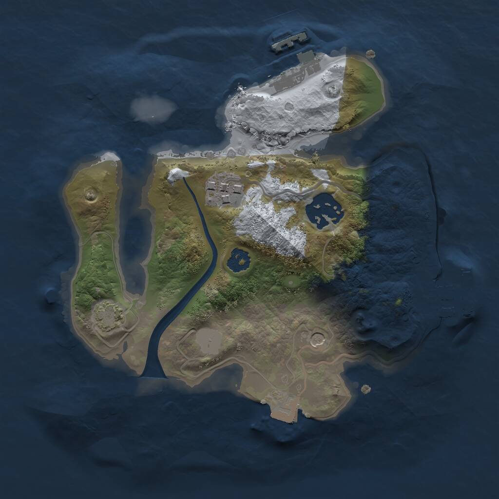 Rust Map: Procedural Map, Size: 2150, Seed: 839639161, 7 Monuments