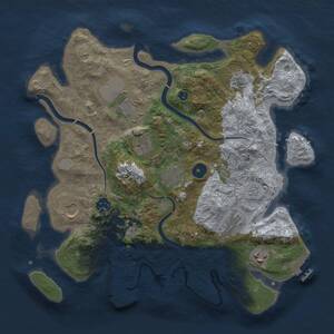 Thumbnail Rust Map: Procedural Map, Size: 3500, Seed: 514715534, 15 Monuments