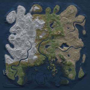 Thumbnail Rust Map: Procedural Map, Size: 4500, Seed: 15398, 16 Monuments