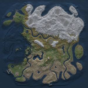 Thumbnail Rust Map: Procedural Map, Size: 4500, Seed: 36231211, 15 Monuments