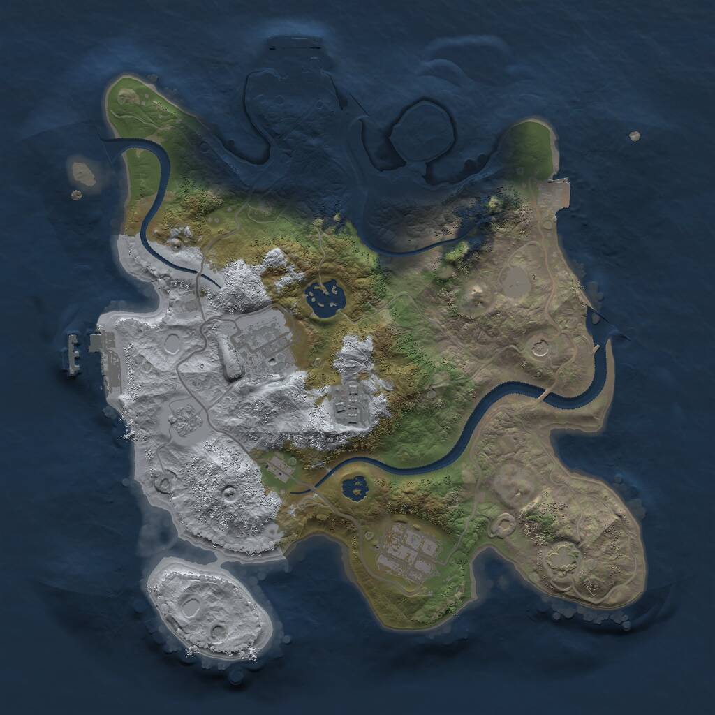 Rust Map: Procedural Map, Size: 2800, Seed: 2020188802, 10 Monuments