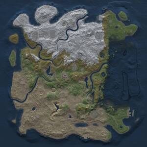 Thumbnail Rust Map: Procedural Map, Size: 4800, Seed: 2083191942, 17 Monuments
