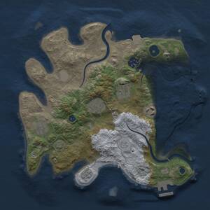 Thumbnail Rust Map: Procedural Map, Size: 3000, Seed: 57626, 12 Monuments